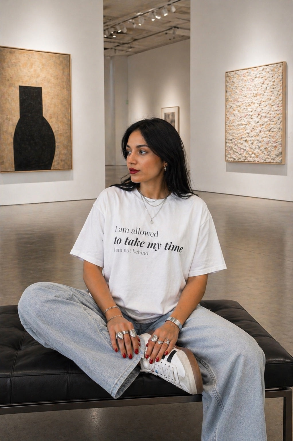 I Am Allowed To Take My Time T-Shirt for Women | Minimalist Affirmation Tee