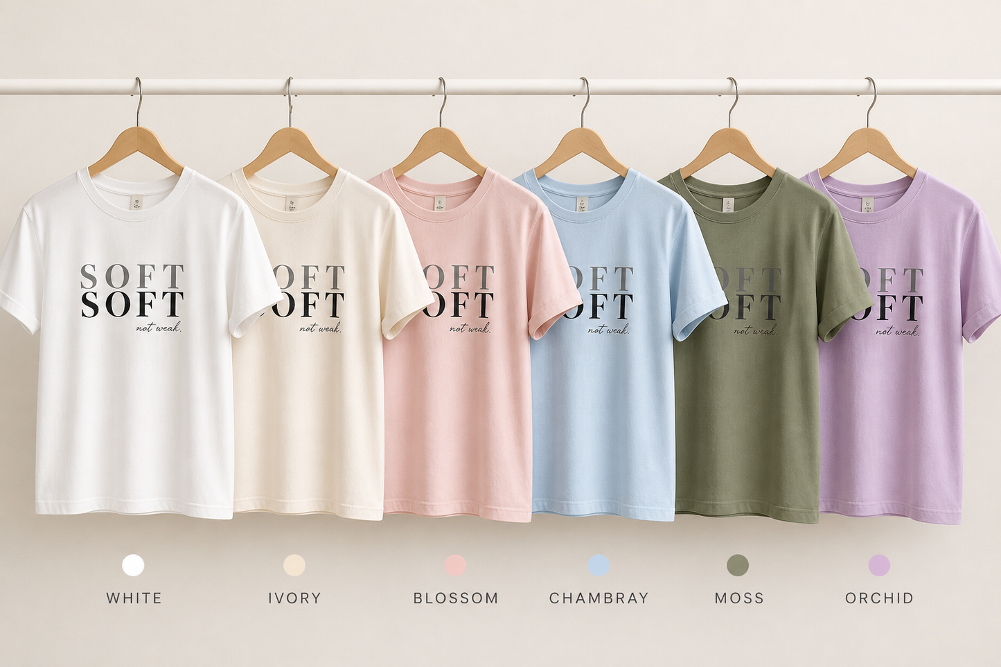 Soft Soft Not Weak T-Shirt for Women | Minimalist Affirmation Tee